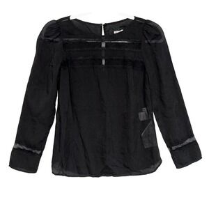 Reformation NWOT Sheer Black‎ Blouse Sz XS Lace Dark Feminine Whimsygoth USA